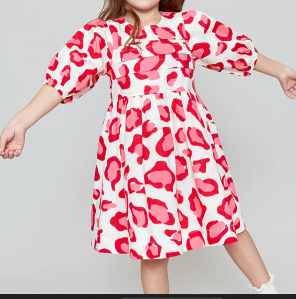 Pink Chicken Girl's White Red Evelyn Valentines Dress Size 3Y